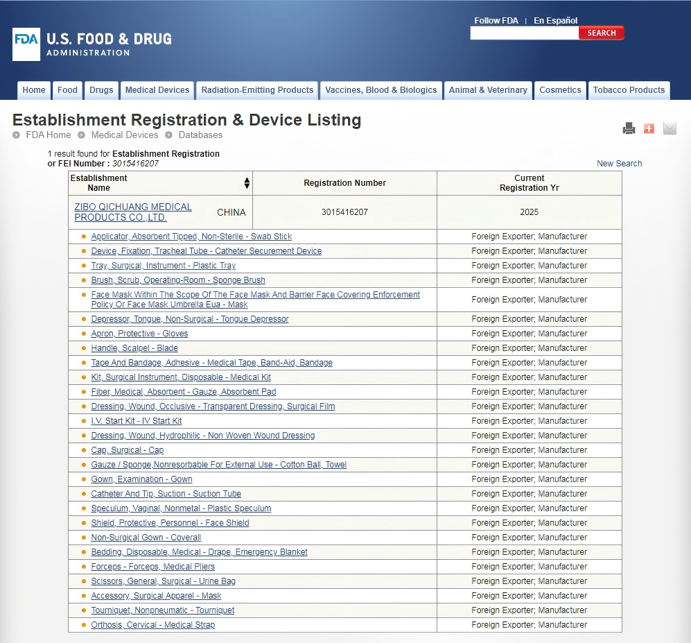 FDA Registration