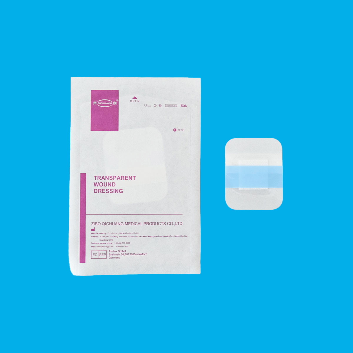 B0405S - ISO CE MDR Transparent S-Cut Wound Island Dressing with High Absorbent Pad