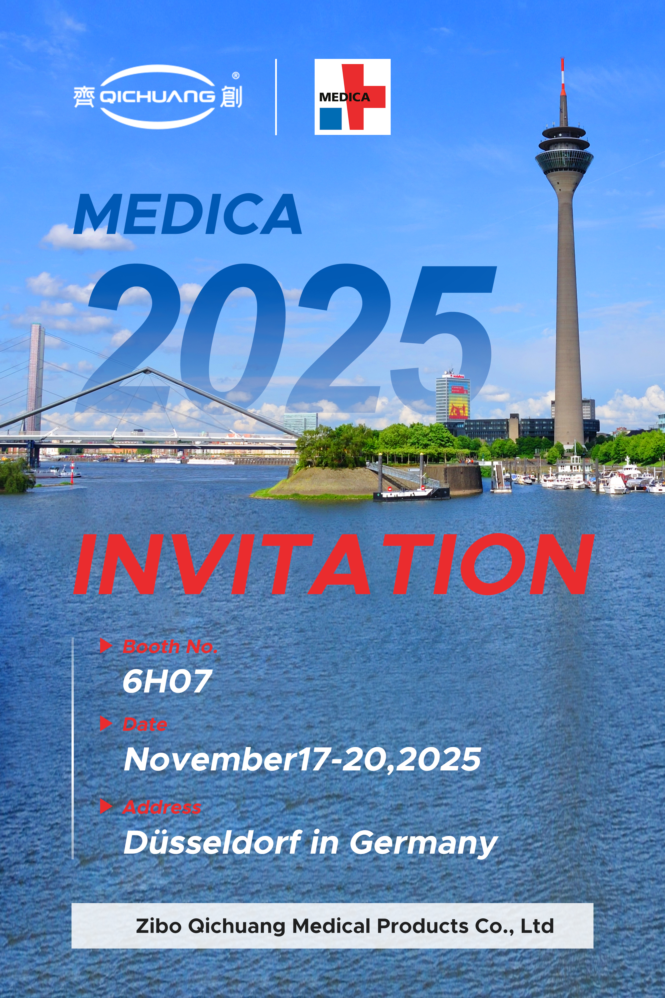 Zibo Qichuang Medical Products Co., Ltd. To Attend MEDICA Dusseldorf 2025 At Booth 6H07