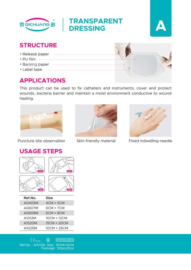 A1012M - ISO MDR FDA Transparent Film Dressing /Frame type