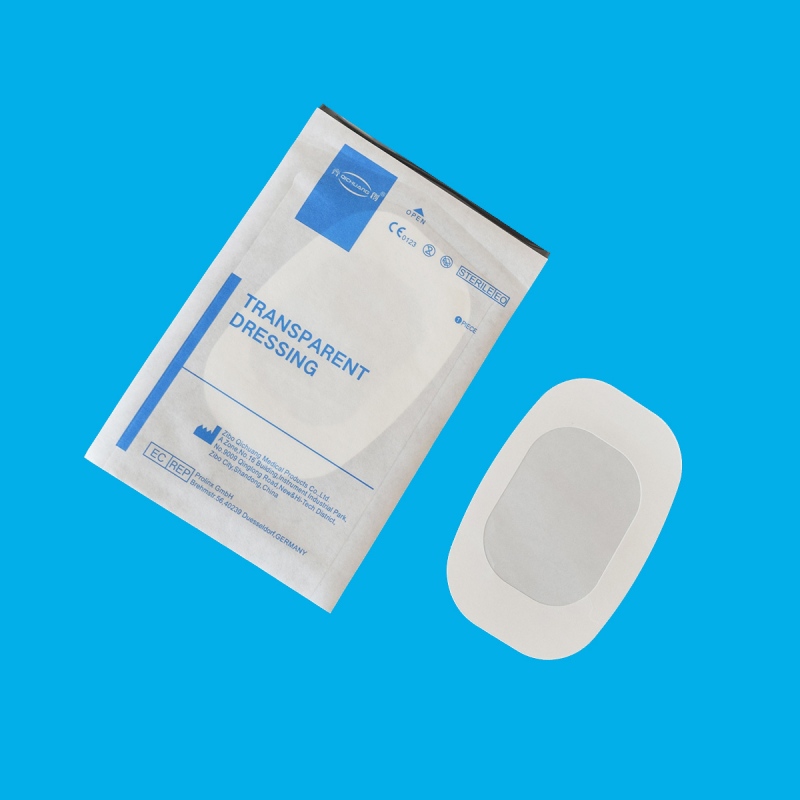 A0607R -  ISO MDR FDA Sterile Transparent PU Film Dressing /Round frame type